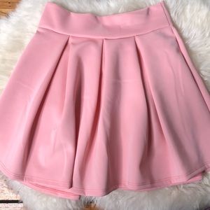 Pink Pleated Miniskirt